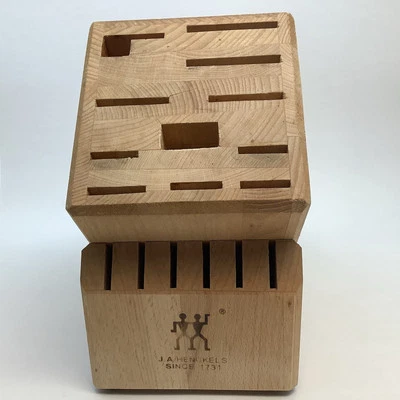 Soporte para cuchillos de madera J A Henckels 17 ranuras soporte para bloques de cubiertos naturales Foto 1 de 4