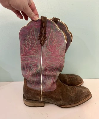 Women’s Ariat Tall Western Cowboy Boots Purple Blue Mermaid Vibe SZ 10B - Image 1 of 4