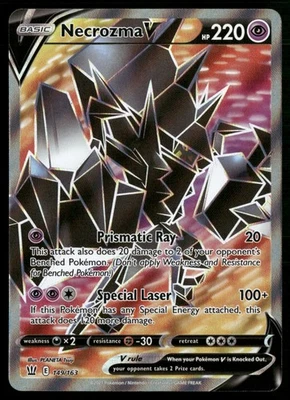 Necrozma V (Full Art) Ultra Rare SWSH05: Battle Styles 149/163 NM Pokemon TCG - Image 1 of 2