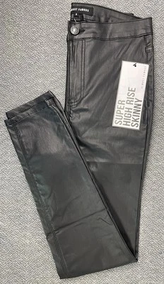 Pantalones ajustados "cuero" talla 9 de tiro súper alto casi famosos para mujer nuevos con etiquetas Foto 1 de 4