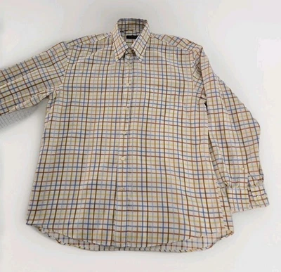 Camisa Canali Para Hombre Grande Camisa Con Botones Informal Oxford Hecha en Italia  Foto 1 de 4