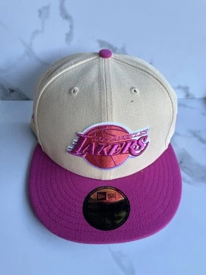 Gorra ajustada LA Lakers New Era naranja/rosa Passion Mango 59FIFTY 7 3/4 Foto 1 de 4