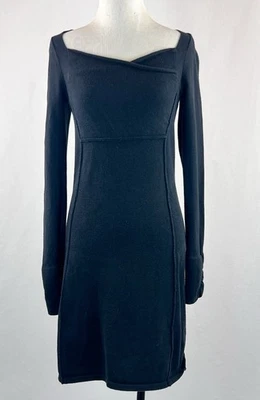 Vestido Suéter Athleta Hot Toddy Negro Elastizado Manga Larga Talla XS Cálido Acogedor Foto 1 de 4