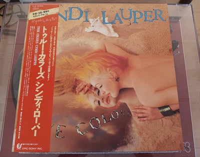 Cyndi Lauper True Colors Promo Japan 28 3P-760 OBI Promo Booklet Poster - Image 1 of 4