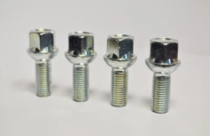 4 x M12 x 1,5, filettatura 26 mm, bullone ruota a sfera (argento) - Foto 1 di 2
