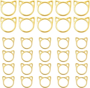30PCS Knitting Crochet Locking Markers Metal Stitch Markers Ring Sewing Accessor - Picture 1 of 7