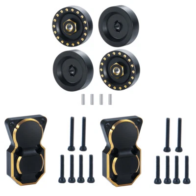 4Pcs Brass Wheel Weight Hex Adapter Housing Diff Cover For RC 1:24 Axial SCX24 - Image 1 of 4
