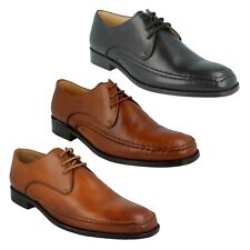 MAZZOLA MENS GRENSON BLACK BROWN LEATHER LACE UP STITCHED VAMP SHOES SIZE 7 8 11