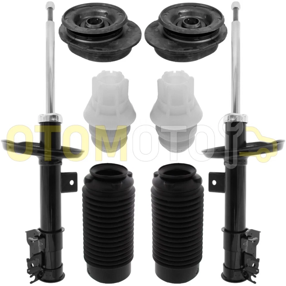 FIAT 500 KIT AMORTISSEURS SUSPENSION GAZ COUPELLES BUTÉE SOUFFLETS ESSIEU AVANT - Imagen 1 de 1
