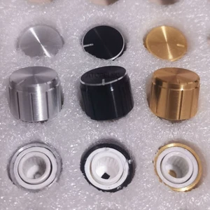 2/10pcs 13mm*10mm Aluminum Knob 6mm Knurled Shaft Potentiometer High Quality - Picture 1 of 4