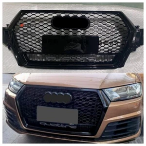 For 2016-2019 Audi Q7 SQ7 RSQ7 Front bumper Honeycomb Grill Grille - Foto 1 di 4