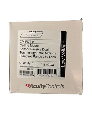 Acuity Controls CMPDT9 Ceiling Mount Sensor Passive Dual Tech. 360 Lens. 184CGX - Image 1 of 4