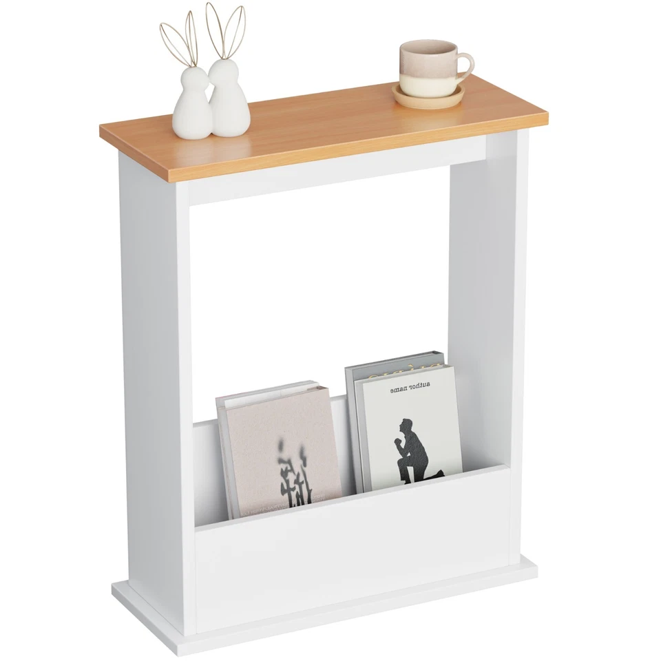 Slim Side Table with Storage Sofa End Table for Small Space Bedside Living Room - Image 1 of 1