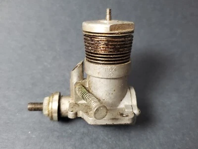 1961 Fox 10 Hustler Model Plane Engine Control Line FF Nitro Fuel Airplane Motor - Image 1 of 4