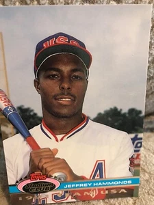 1991 Topps Stadium Club Baseball Jeffrey Hammonds #75 Team USA - Picture 1 of 2