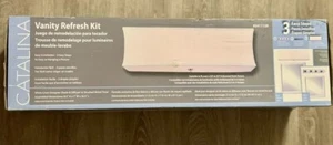 Catalina Waschtisch Lichtabdeckung Auffrischungsset 26,5""L weiß Leinen Stoffschirm Diffusor - Bild 1 von 2