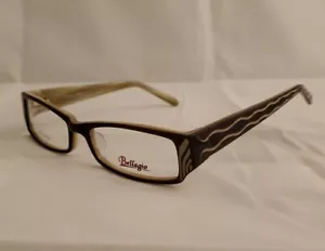 Bellagio B581 C-03 Rectangular Eyeglass Frames 50-17-135 BROWN Embellished - Picture 1 of 7