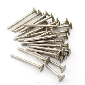 30Pcs 10mm 3/8" NAIL HEAD SHAPE Diamond Grinding Head Bit Lapidary Jewelry Tools - Picture 1 of 16