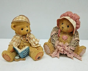 Friendship Themed Cherished Teddies Ornaments X2 "Priscilla" & "Sherlock" Boxed - Picture 1 of 20