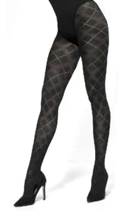 Gajatex Women Elegant Winter Opaque 60 Denier Patterned Tights Sophia - Picture 1 of 2