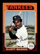 1975 Topps Elliott Maddox #113 New York Yankees