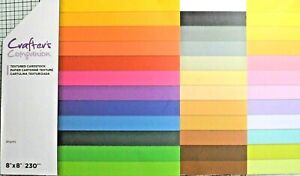 12 Crafter's Companion 8 x 8 Textured Cardstock 8" x 8" Brights/Pastels/Neutrals