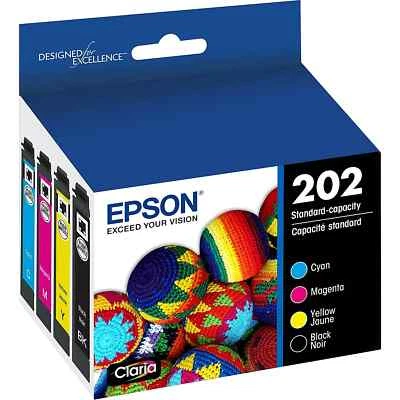 Genuine Epson 202 ink Cartridge Black or Color for XP-5100 WF-2860 New Original - Image 1 of 4