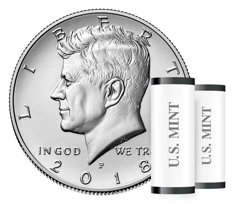 2018 P&D KENNEDY HALF DOLLAR Set (2 COIN SET) GEM Quality Cover
