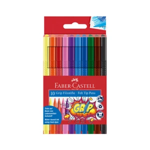 Faber Castell Filzstifte 10 Stück Fasermaler Tinte Wasserbasis stabile Spitze - Bild 1 von 5