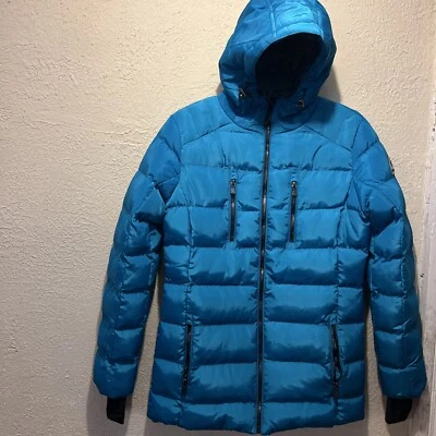 Avalanche женщин пуховик куртка размер маленький синий с капюшоном новый - Изображение 1 из 4