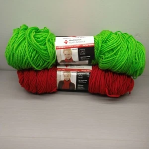 2 hilos RED HEART 7 oz Super Saver rojo/verde 390 estambre 364yd LOTE SIN TINTE acrílico - Imagen 1 de 7