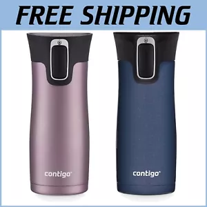 16oz Stainless Steel Travel Mug Set - Leak-proof, Hot for 5 Hours, Cold for 12 - Picture 1 of 4