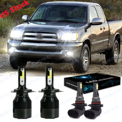 For Toyota Tundra 2000-2004 2005 2006 LED Headlight Hi Low Beam + Fog Light Bulb - Image 1 of 4