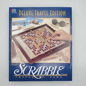 Vintage 1999 Scrabble Deluxe Travel Edition Kreuzworträtsel Brettspiel NOB - Bild 1 von 10