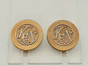 Vintage Napier Ohrringe goldfarben Krewe von Nereus Karneval - Bild 1 von 10