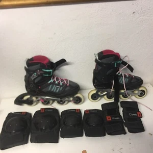 Rollschuhe verstellbar plus Knieschutz Ellenbogen Handgelenk Oxelo - Bild 1 von 9
