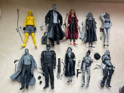 Sin City Action Figures Screen Accurate NECA Marv Shelly Miho Hartigan Goldie Cover