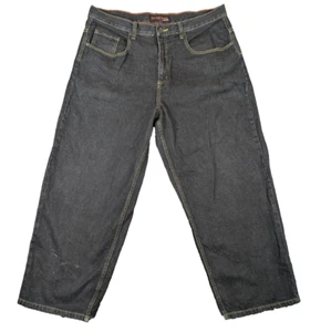 Vintage Anchor Blue Beyond Baggy Black Denim Jeans 38x30 Skater Grunge Wide Leg - Bild 1 von 8