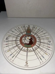 33cm Glazed Ceramic Dividing Plate King Arthur Merlin 12 Knights Templar - Picture 1 of 7