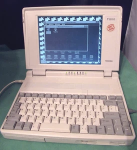 Portátil Toshiba T1910/200 vintage con Windows 3.1 funcionando + cable de alimentación y mouse - Imagen 1 de 10