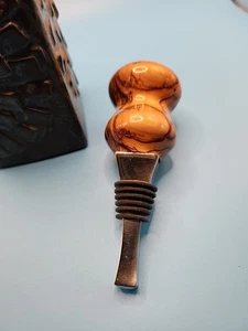 Neuer handgefertigter Flaschenverschluss aus Wurzelholz tolles Geschenk. - Bild 1 von 6