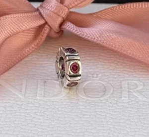 Original Pandora Charm Zwischenelement „Nordlicht“ 925 silber, rot #790368CZR - Bild 1 von 2