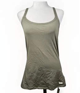 Nuevo con etiquetas Camiseta sin mangas Intimissimi verde militar correas de espagueti cami algodón y elastano talla L - Imagen 1 de 7