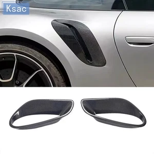 For Porsche 911 991 Turbo S Dry Carbon Fiber Side Air Fender Vent Cover 14-16 - Picture 1 of 13