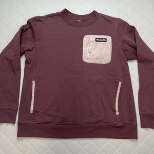 Columbia Sweatshirt Women’s Size XL Sportswear Purple Pink Front Pocket Pullover - Picture 1 of 13