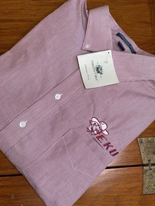 NWT Eastern Kentucky University MENS EKU Button Down Shirt Chestnut Hill 3XL - Picture 1 of 5