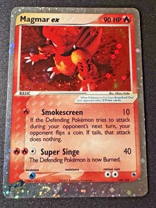 Magmar ex 100/109 EX Rubin & Saphir Pokemon Karte Holo Foil Rare HP - Bild 1 von 13
