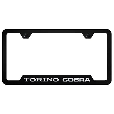 Ford Torino Cobra Laser Etched Logo Cut-Out License Plate Frame - Image 1 of 3