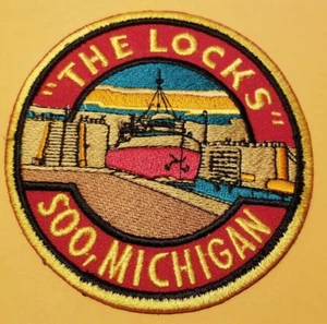 Michigan The Soo Locks, Sault Ste Marie bestickter Aufnäher ca. 3,5 Zoll - Bild 1 von 2