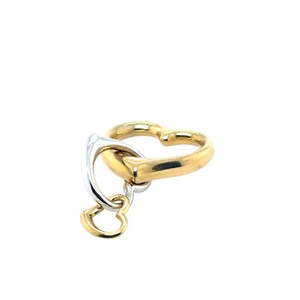 Pendant-Hearts-from 750/Yellow Gold/White Gold No. 235160 M13 - Picture 1 of 5